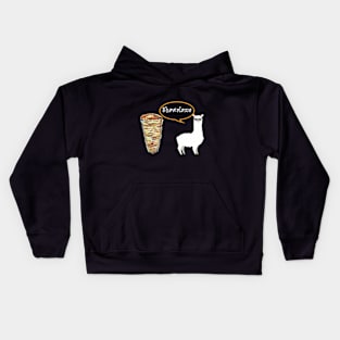 funny hungry llama Kids Hoodie